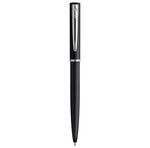 Waterman graduate allure stylo bille   laque noire satinée  recharge encre bleue pointe moyenne  coffret cadeau