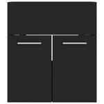 vidaXL Ensemble de meubles de salle de bain Noir Aggloméré