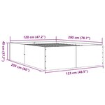 vidaXL Cadre de lit sans matelas chêne marron 120x200 cm