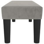 vidaXL Banc Gris clair 100x30x30 cm Velours