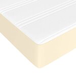 vidaXL Lit à sommier tapissier avec matelas Crème 100x200cm Similicuir