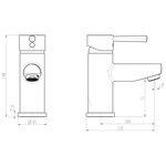 SCHÜTTE Mitigeur de lavabo UNICORN chrome