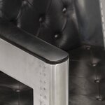 vidaXL Fauteuil en style d'aviation noir cuir véritable