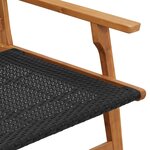 vidaXL Ensemble de chaises de jardin avec table - 5 pièces  bois d'acacia noir