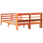 vidaXL Cadre de lit sans matelas cire marron 150x200cm bois pin massif