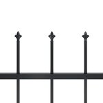 vidaXL Clôture de jardin avec dessus en lance Acier 6 8 x 0 6 m Noir