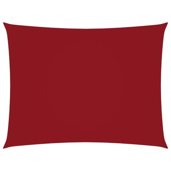 vidaXL Voile de parasol Tissu Oxford rectangulaire 2 5x3 5 m Rouge