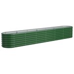 vidaXL Lit surélevé de jardin Acier enduit de poudre 260x40x36 cm Vert