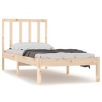 vidaXL Cadre de lit Bois de pin massif 90x200 cm