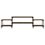 vidaXL Meuble TV chêne marron 197x35x52 cm bois d'ingénierie