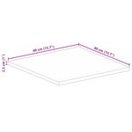 vidaXL Dessus de table 40x40x2 5 cm carré bois massif d'acacia