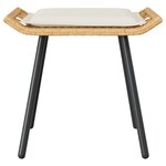 Ensemble de canapé de jardin de 4 pièces avec coussins en poly rattan naturel
