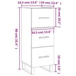 vidaXL Buffet Chêne sonoma 34 5x34x90 cm Bois d'ingénierie