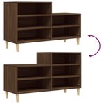 vidaXL Armoire à chaussures Chêne marron 102x36x60cm Bois d'ingénierie