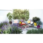 Pot de fleurs rond Loft Urban 25 - Extérieur Ø 24 5 x 22 2 cm - Jaune ocre