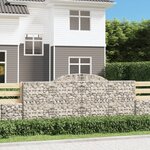 vidaXL Paniers à gabions arqués 8 Pièces 300x50x120/140 cm fer galvanisé