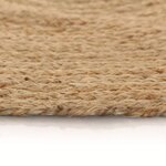 vidaXL Tapis Jute tressé 120 cm rond