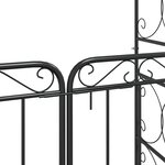 vidaXL Arche de jardin avec portail noir 108x45x235 cm acier