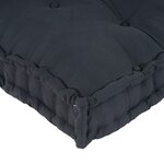 Coussin de canapé palette vidaXL avec accoudoirs et dossier en tissu gris anthracite