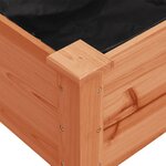 vidaXL Jardinière sur roues avec doublure brun 71x37x80 cm bois sapin