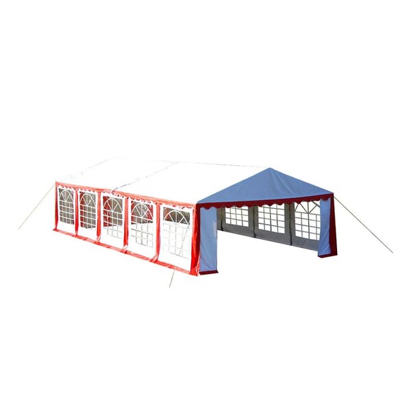 vidaXL Dessus de tente de réception avec panneaux 10x5m Rouge et blanc