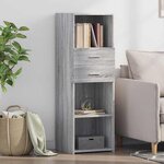 vidaXL Buffet haut sonoma gris 40x42 5x124 cm bois d'ingénierie