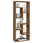 vidaXL Étagère murale Chêne fumé 36x16x90 cm Bois d'ingénierie