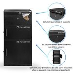 Big Parcel 2 - PakketPanda® - Boîte aux lettres pour colis - Boîte aux lettres - Avec compartiment à lettres séparé