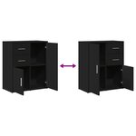 vidaXL Buffet noir 60x31x70 cm bois d'ingénierie