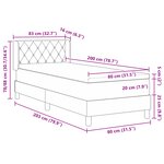 vidaXL Lit à Sommier avec Matelas Rose 80x200 cm Velours