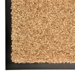 vidaXL Paillasson lavable Crème 120x180 cm