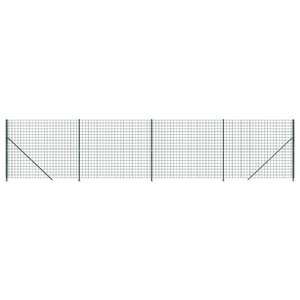 vidaXL Clôture en treillis métallique avec bride vert 1 6x10 m