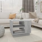 vidaXL Table basse sonoma gris 55x55x43 cm bois d'ingénierie