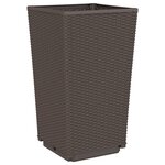vidaXL Jardinières 4 Pièces marron 32 5x32 5x57 cm polypropylène