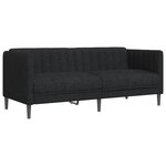 vidaXL Ensemble de canapés 2 Pièces noir tissu