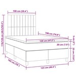 vidaXL Sommier à lattes de lit matelas et LED noir 120x190 cm tissu