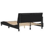 vidaXL Cadre de lit avec lumières LED noir 140x190 cm velours