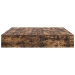 Cadre de lit de rangement vidaXL Chêne fumé 200x200 cm