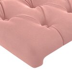 vidaXL Tête de lit à LED Rose 93x16x78/88 cm Velours
