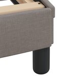 vidaXL Cadre de lit sans matelas taupe 200x200 cm tissu