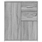 vidaXL Buffets 2 Pièces sonoma gris 60x31x70 cm bois d'ingénierie
