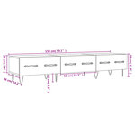 vidaXL Meuble TV sonoma gris 150x36x30 cm bois d'ingénierie