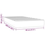 vidaXL Matelas à ressorts ensachés pour enfants crème 80x160 cm tissu