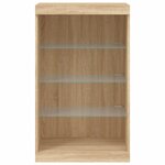 vidaXL Buffet avec lumières LED chêne sonoma 60 5x37x100 cm