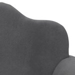 vidaXL Canapé-lit pour enfants 2 places anthracite peluche douce