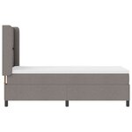 vidaXL Lit Box Spring avec Matelas & LED Taupe 90x190 cm Tissu