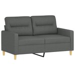 vidaXL Ensemble de canapés 4 Pièces coussins gris foncé tissu