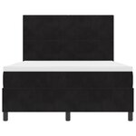 vidaXL Lit à ressort avec matelas - Noir  140x190 cm  Velours