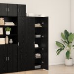 vidaXL Highboard Chêne Noir 70x42.5x185 cm Bois d'ingénierie