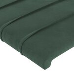 vidaXL Tête de lit avec oreilles Vert foncé 103x23x78/88 cm Velours